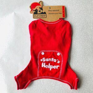 Pup Crew  Santa's Helper Holiday Dog Apparel  Red
